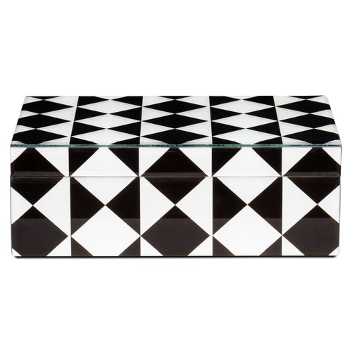Aufbewahrungsbox Silas black/white large
