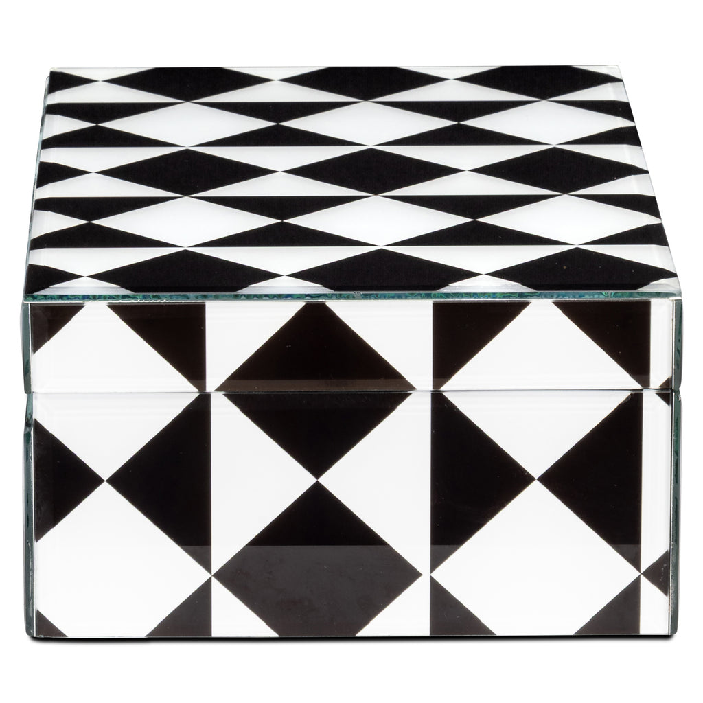 Aufbewahrungsbox Silas black/white large