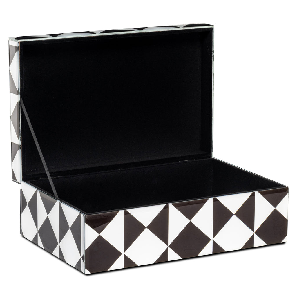 Aufbewahrungsbox Silas black/white large
