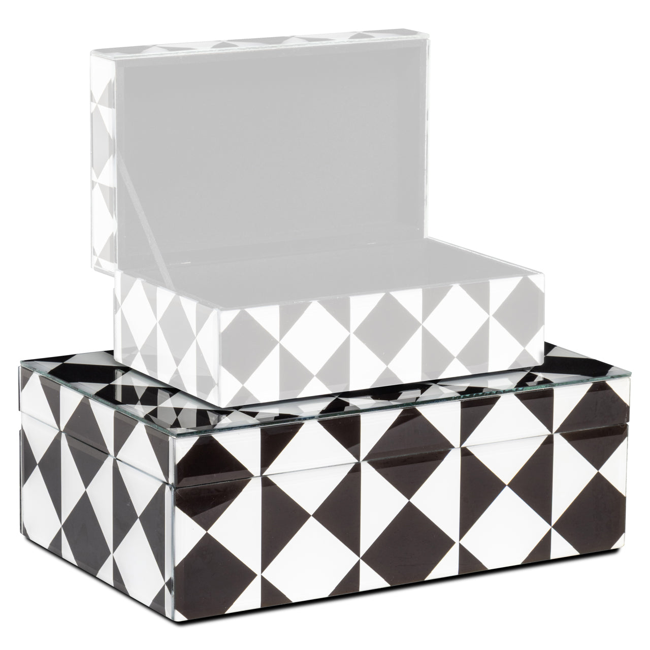 Aufbewahrungsbox Silas black/white large