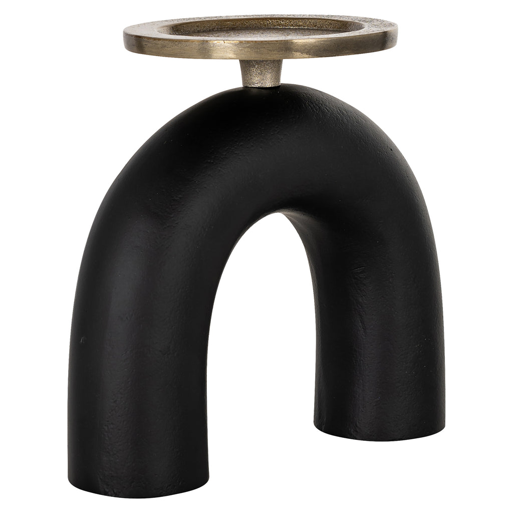 Kerzenhalter Livi black/gold small