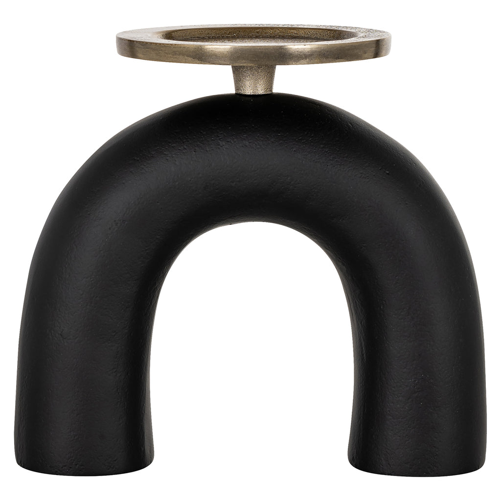 Kerzenhalter Livi black/gold small