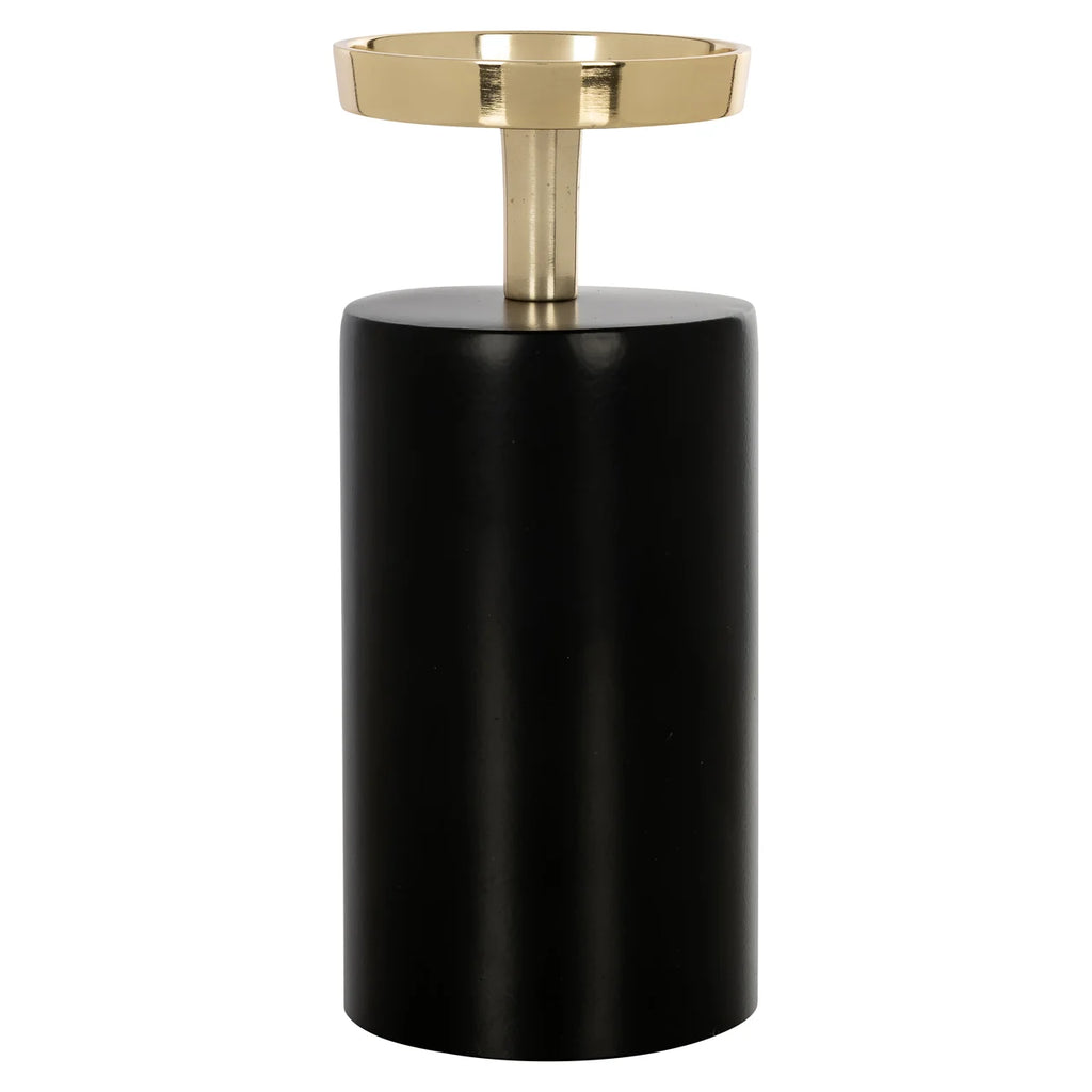 Kerzenhalter Caya black/gold small