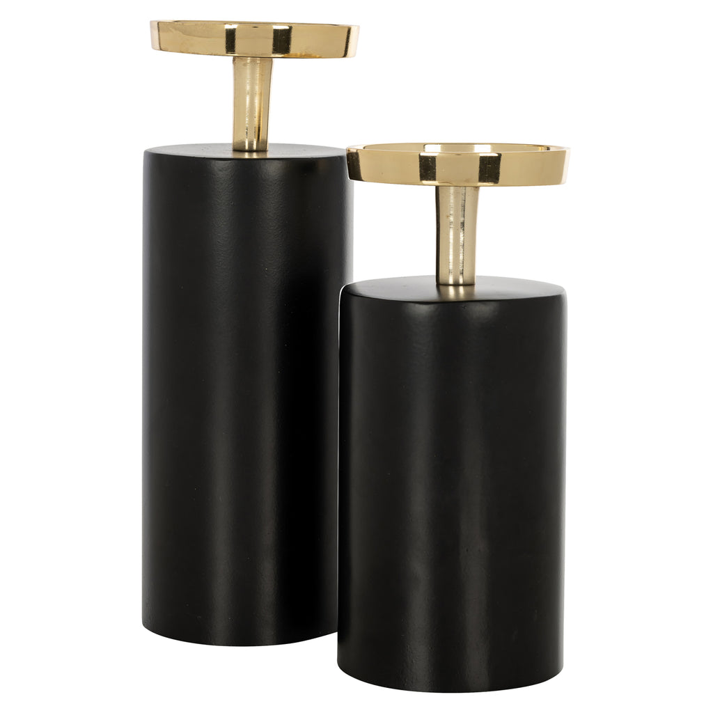 Kerzenhalter Caya black/gold small