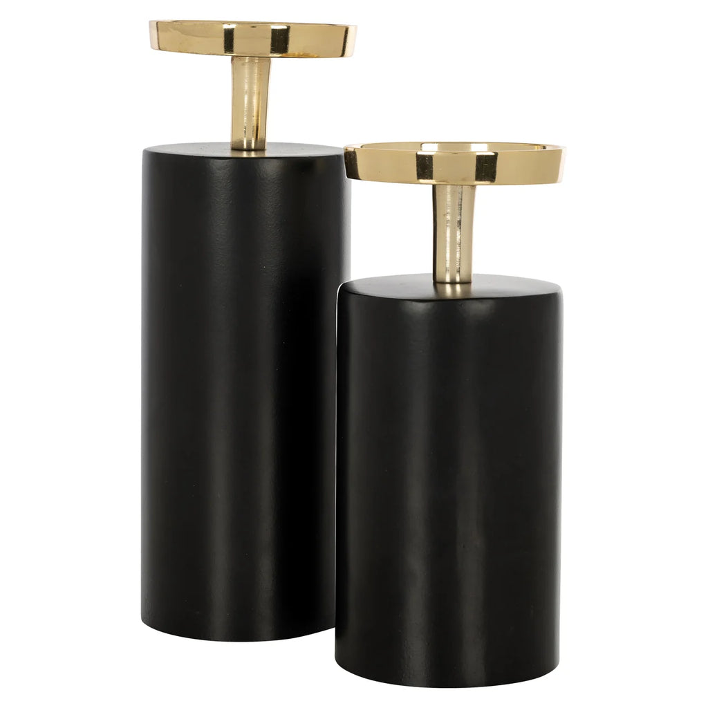Kerzenhalter Caya black/gold large