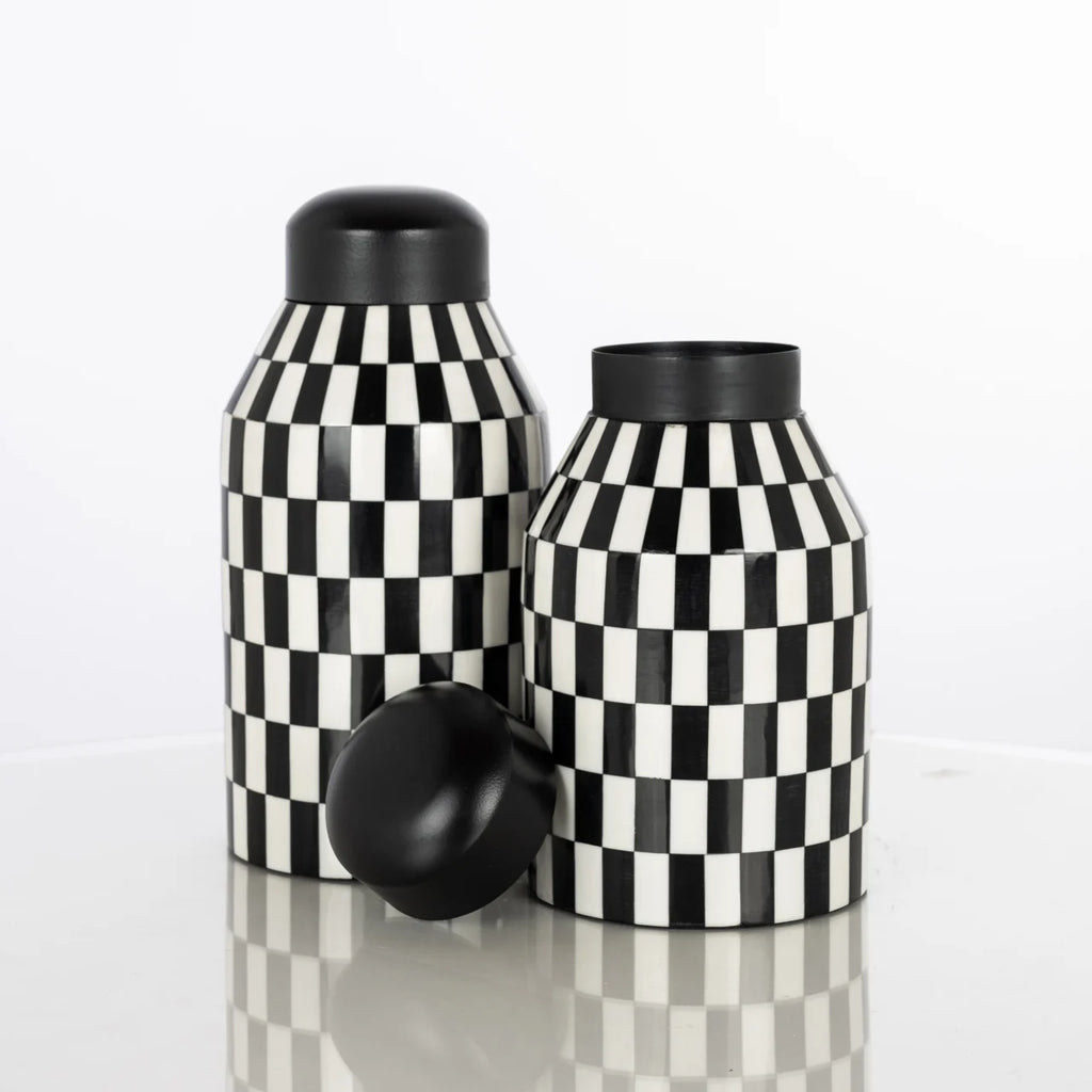 Aufbewahrungsbox Malou black/white small