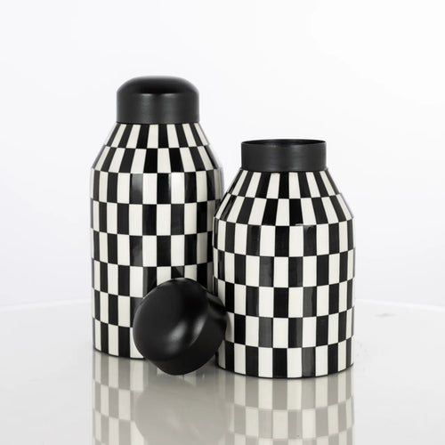 Aufbewahrungsbox Malou black/white small