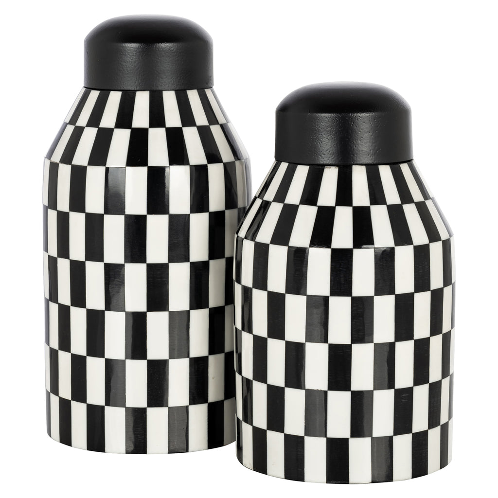 Aufbewahrungsbox Malou black/white small