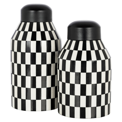 Aufbewahrungsbox Malou black/white large