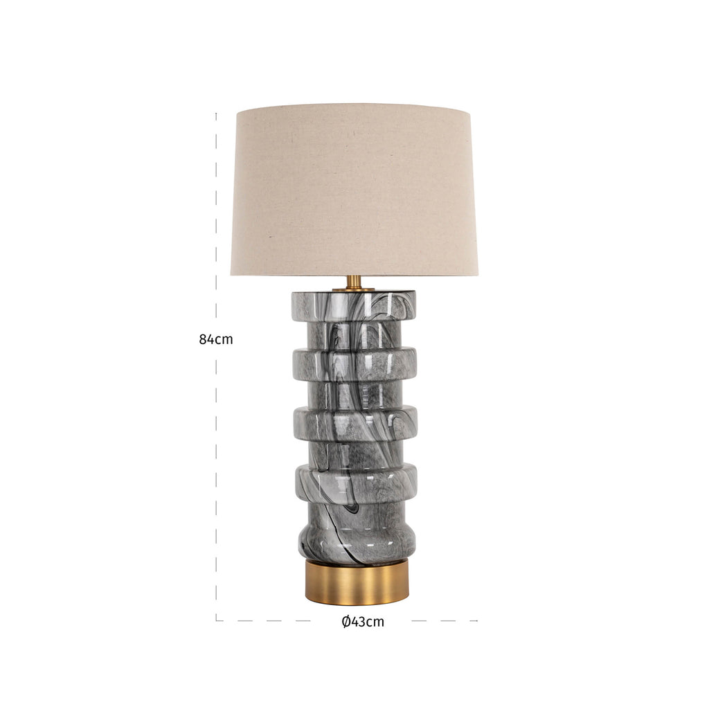 Tischlampe Jaylee black/white
