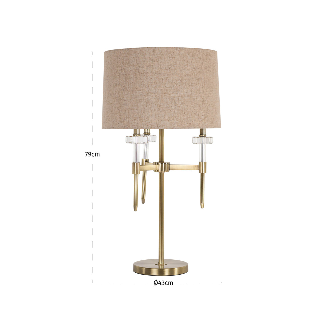 Tischlampe Josie brushed gold