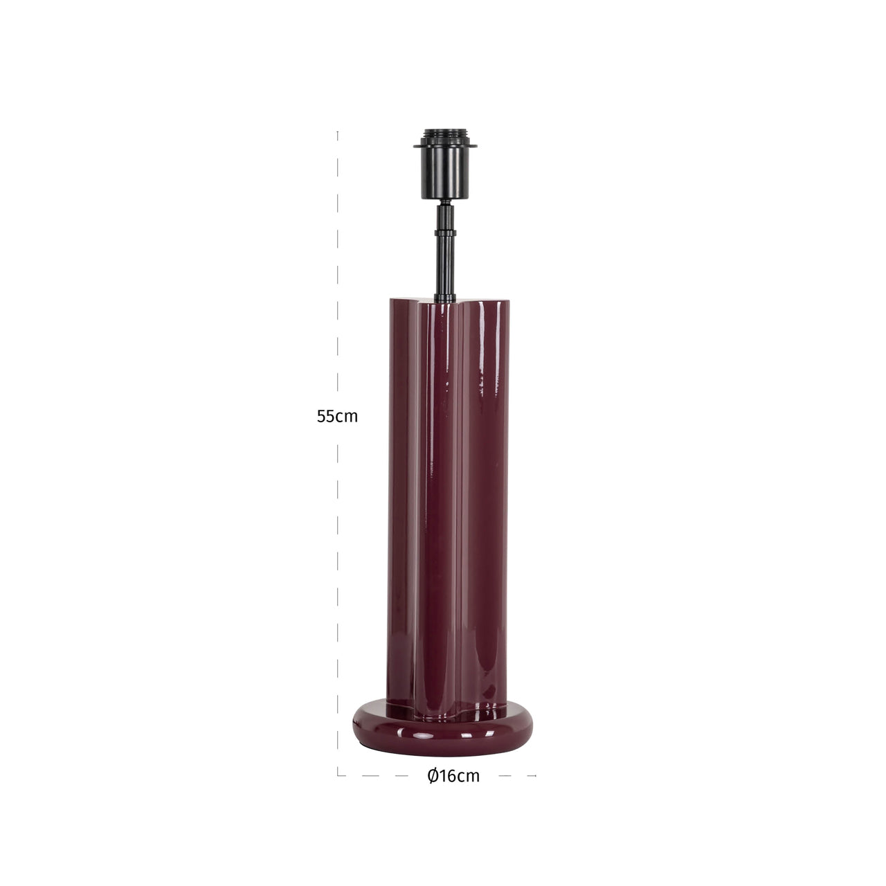 Tischlampe Alina burgundy