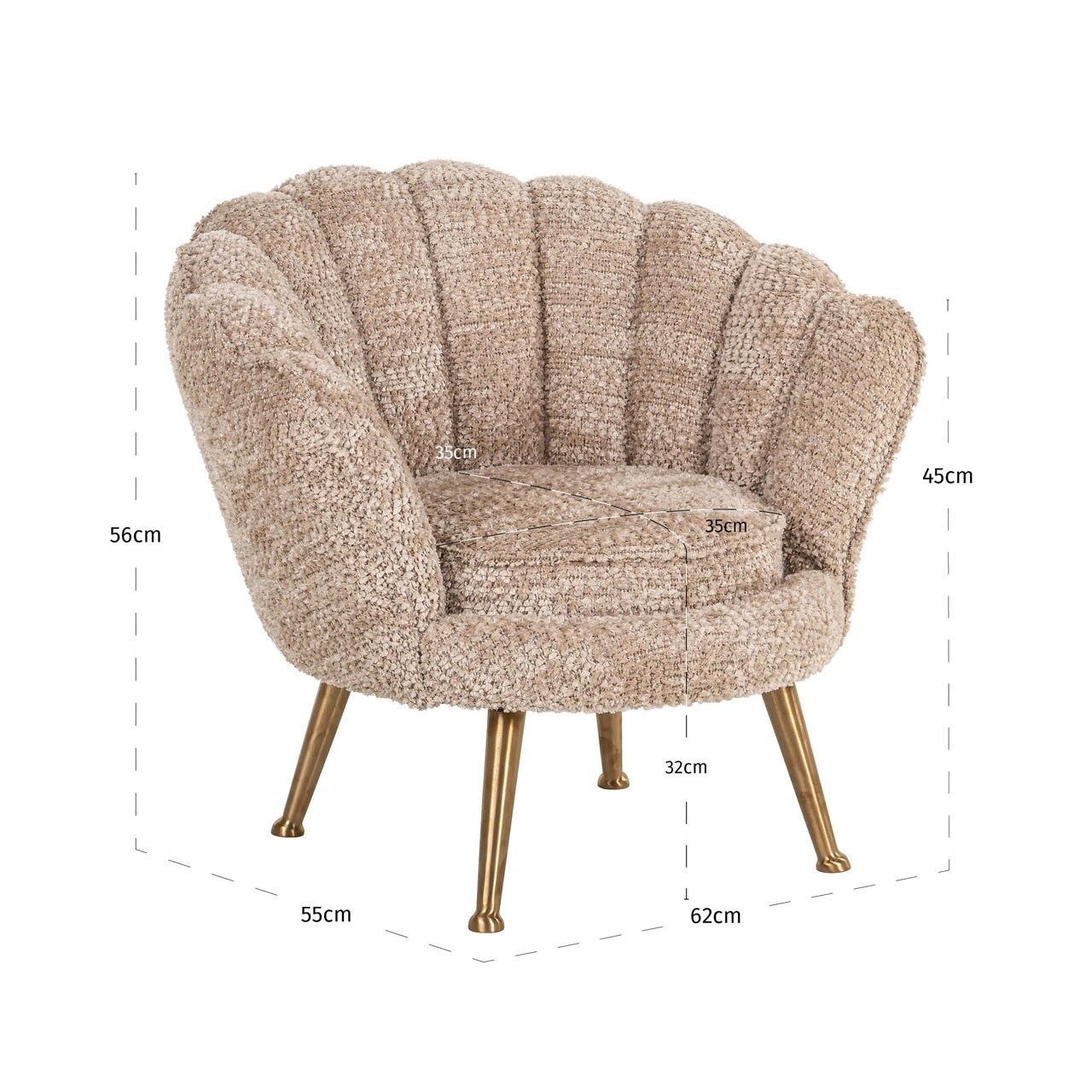 Lounge Stuhl Charly lovely beige kids