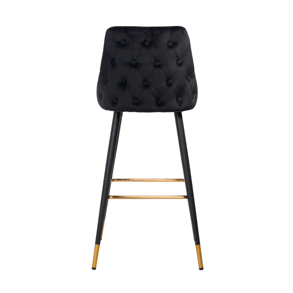 Barhocker Imani black velvet (Set of 2)