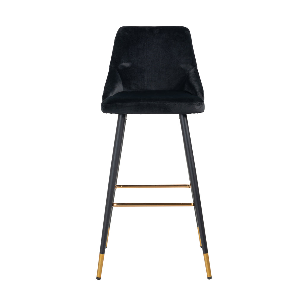 Barhocker Imani black velvet (Set of 2)