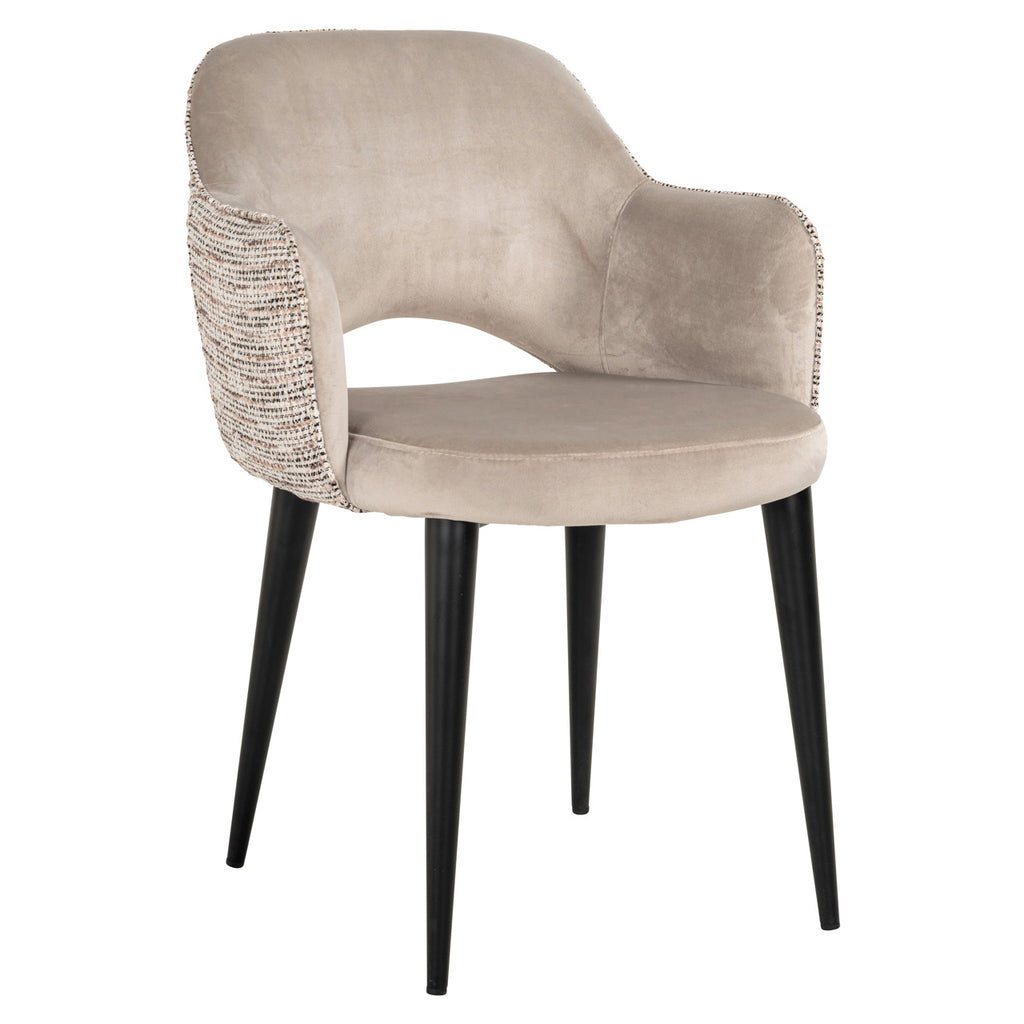 Esszimmerstuhl Giovanna trendy nature / khaki velvet fire retardant