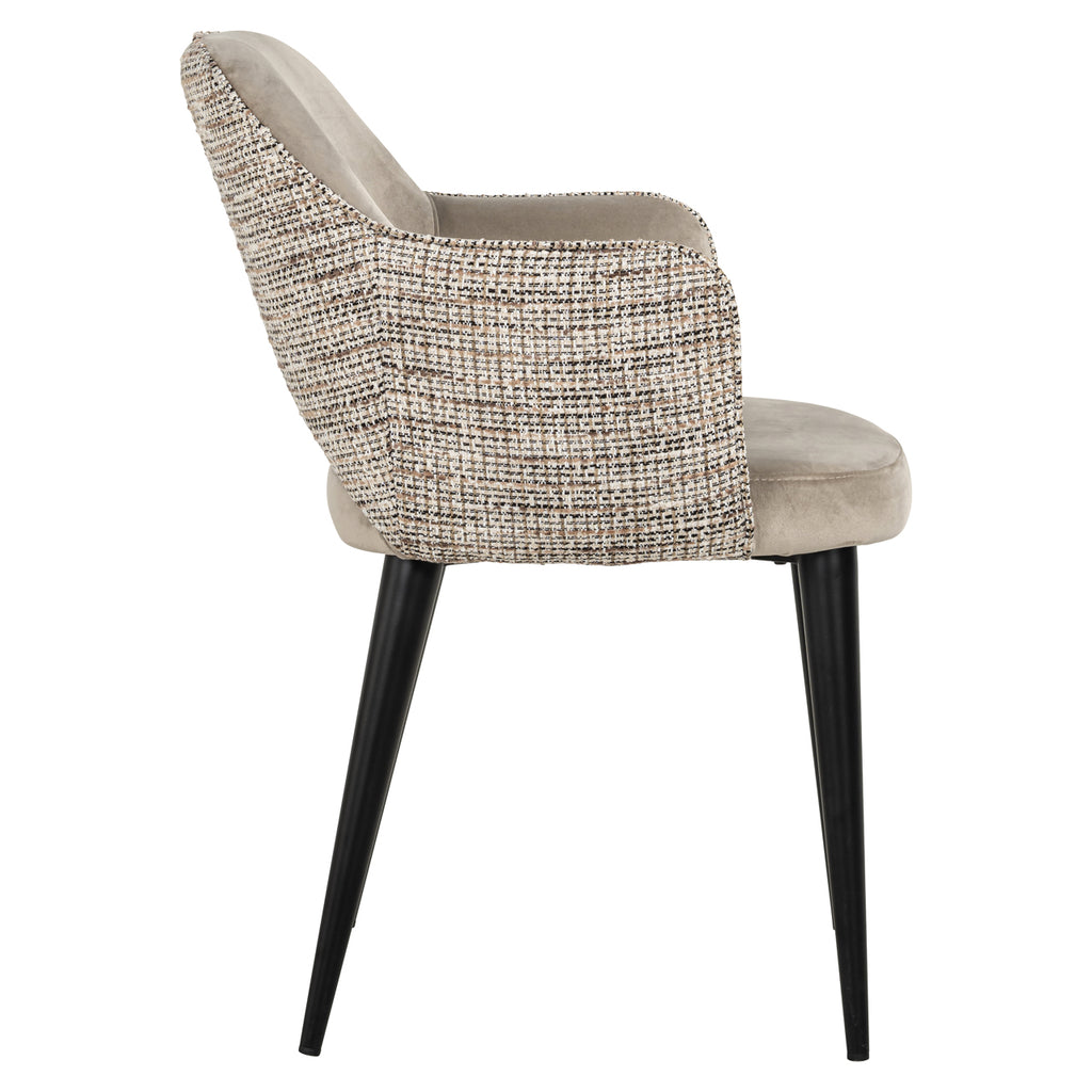 Esszimmerstuhl Giovanna trendy nature / khaki velvet fire retardant