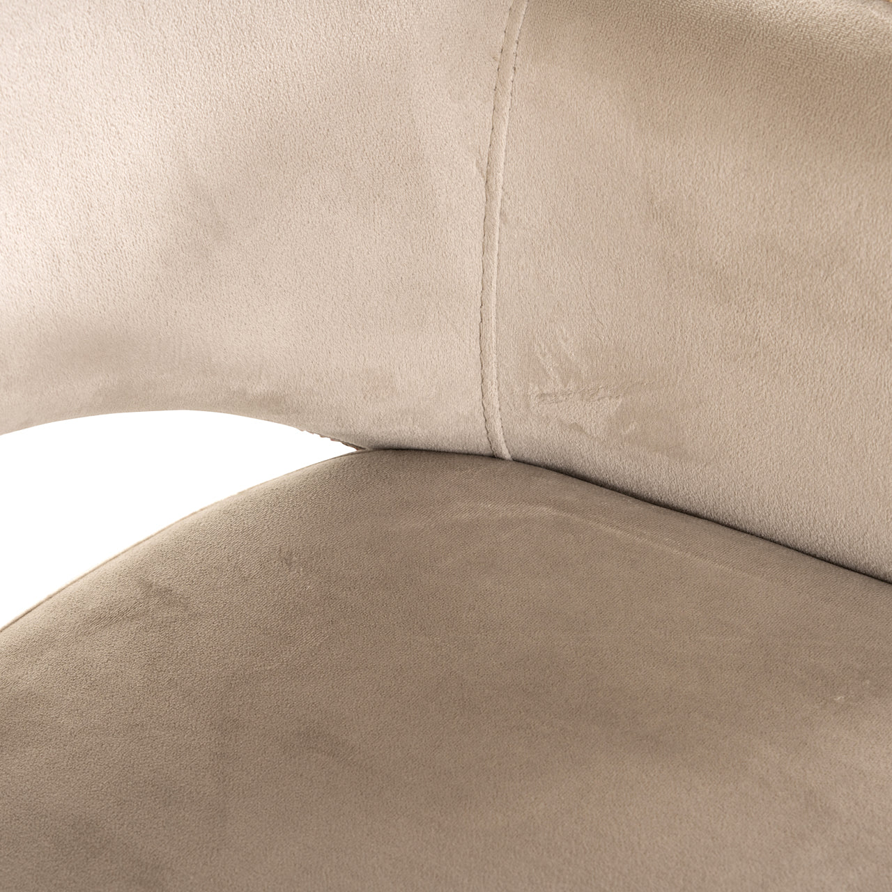 Esszimmerstuhl Giovanna trendy rose / khaki velvet