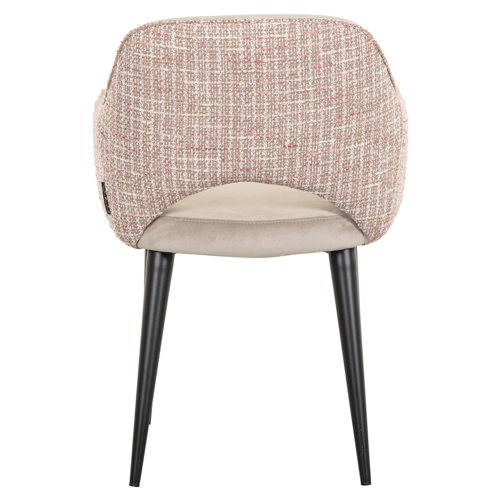 Esszimmerstuhl Giovanna trendy rose / khaki velvet
