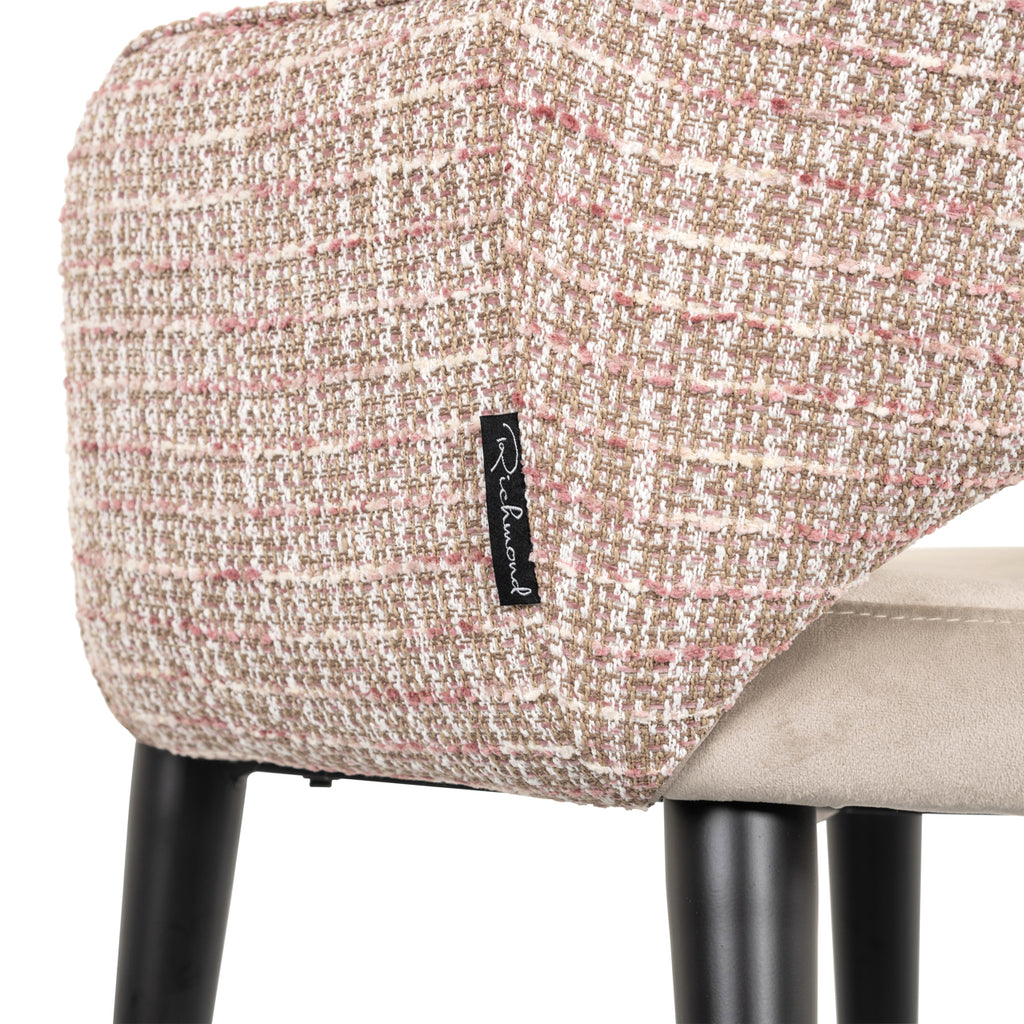 Esszimmerstuhl Giovanna trendy rose / khaki velvet