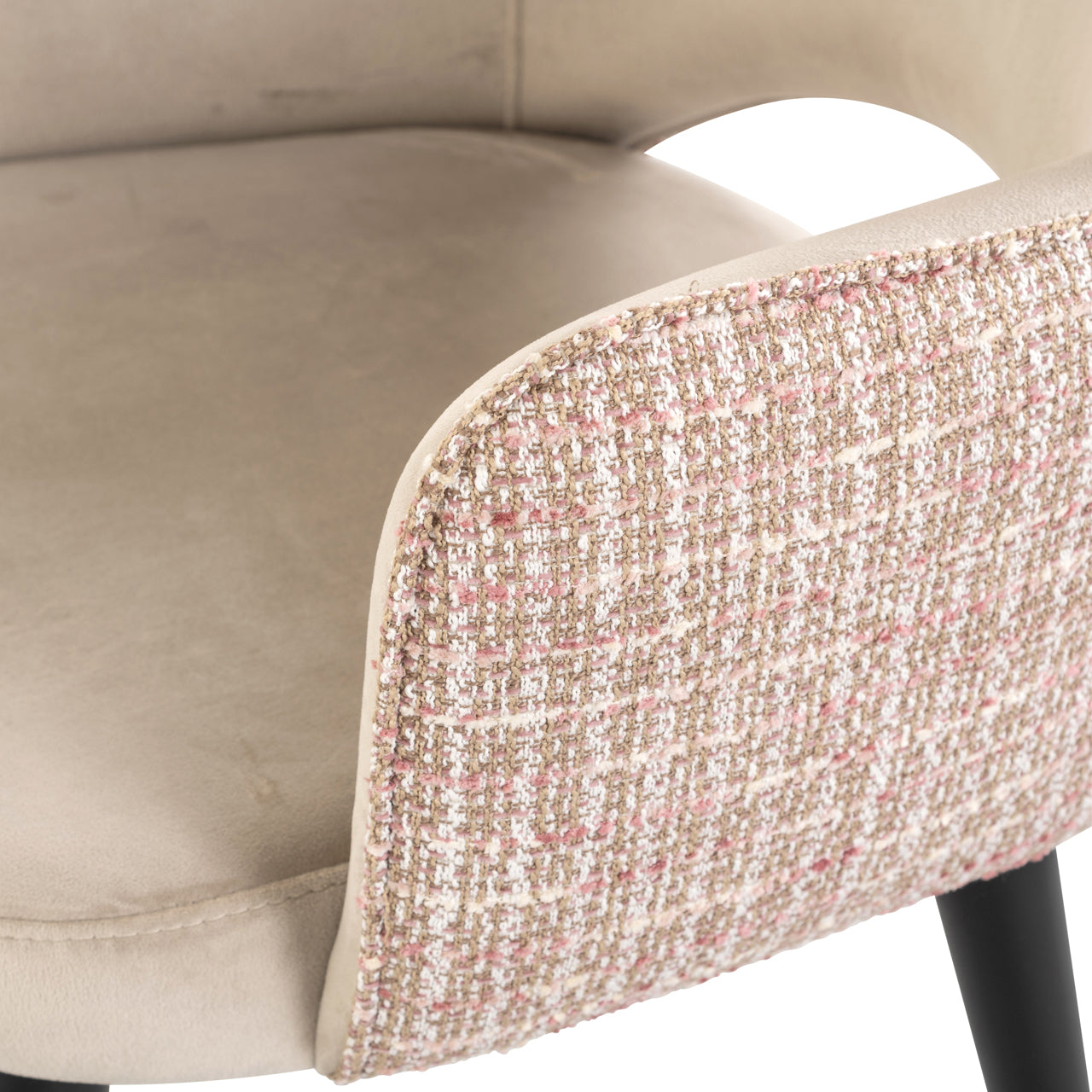 Esszimmerstuhl Giovanna trendy rose / khaki velvet