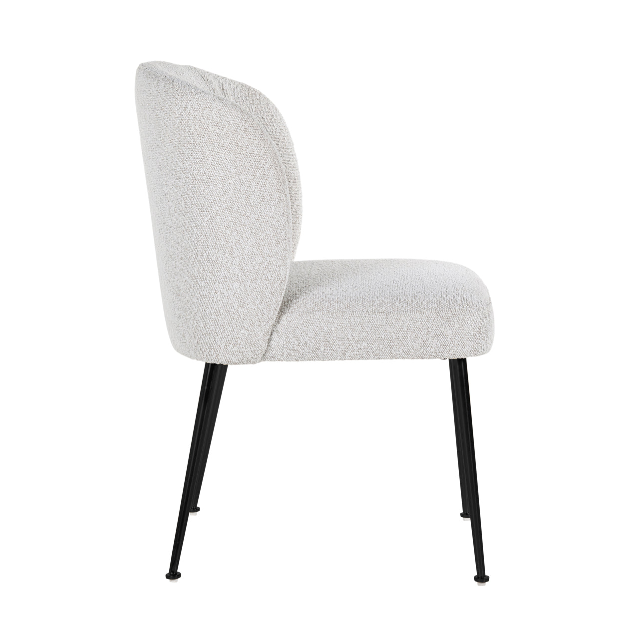 Esszimmerstuhl Fallon white bouclé