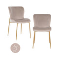 Esszimmerstuhl Odessa khaki velvet fire retardant (Set of 2)