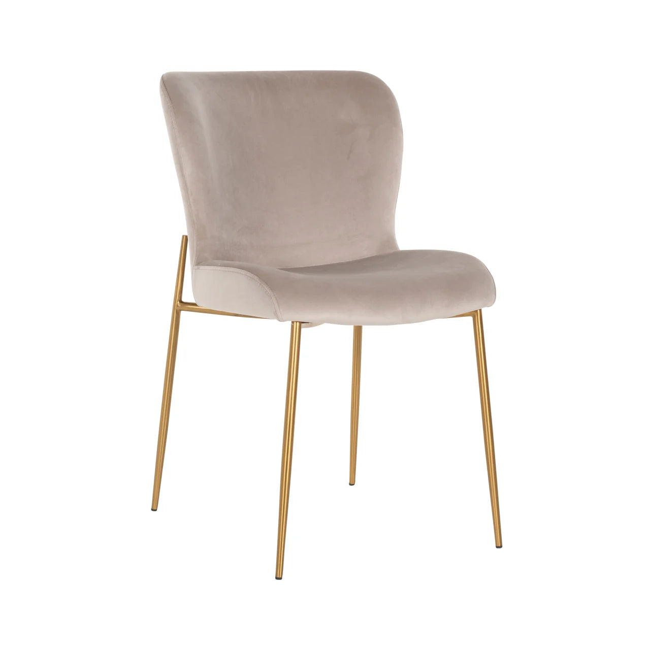 Esszimmerstuhl Odessa khaki velvet fire retardant (Set of 2)