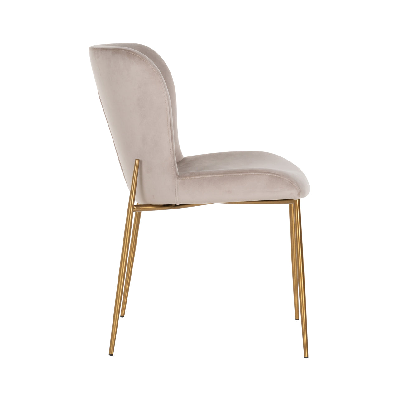 Esszimmerstuhl Odessa khaki velvet fire retardant (Set of 2)