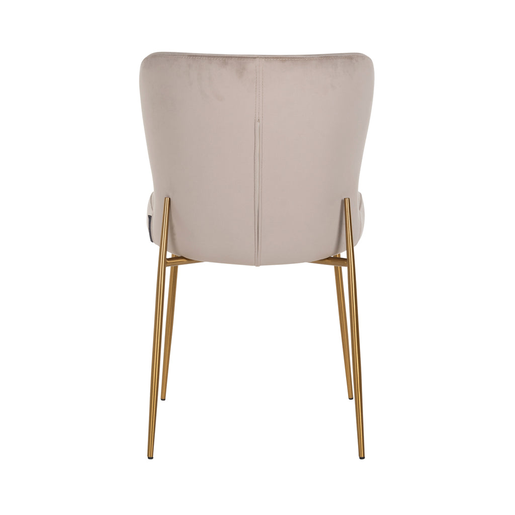 Esszimmerstuhl Odessa khaki velvet fire retardant (Set of 2)