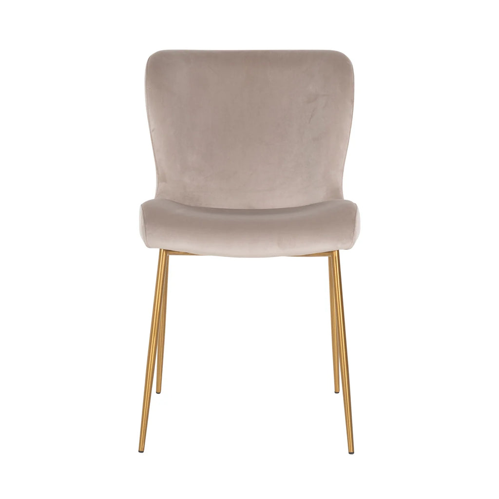 Esszimmerstuhl Odessa khaki velvet fire retardant (Set of 2)