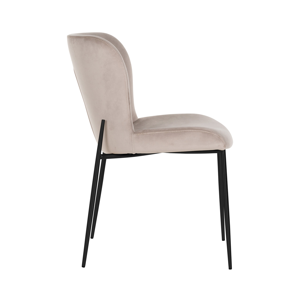 Esszimmerstuhl Darby khaki velvet fire retardant (Set of 2)
