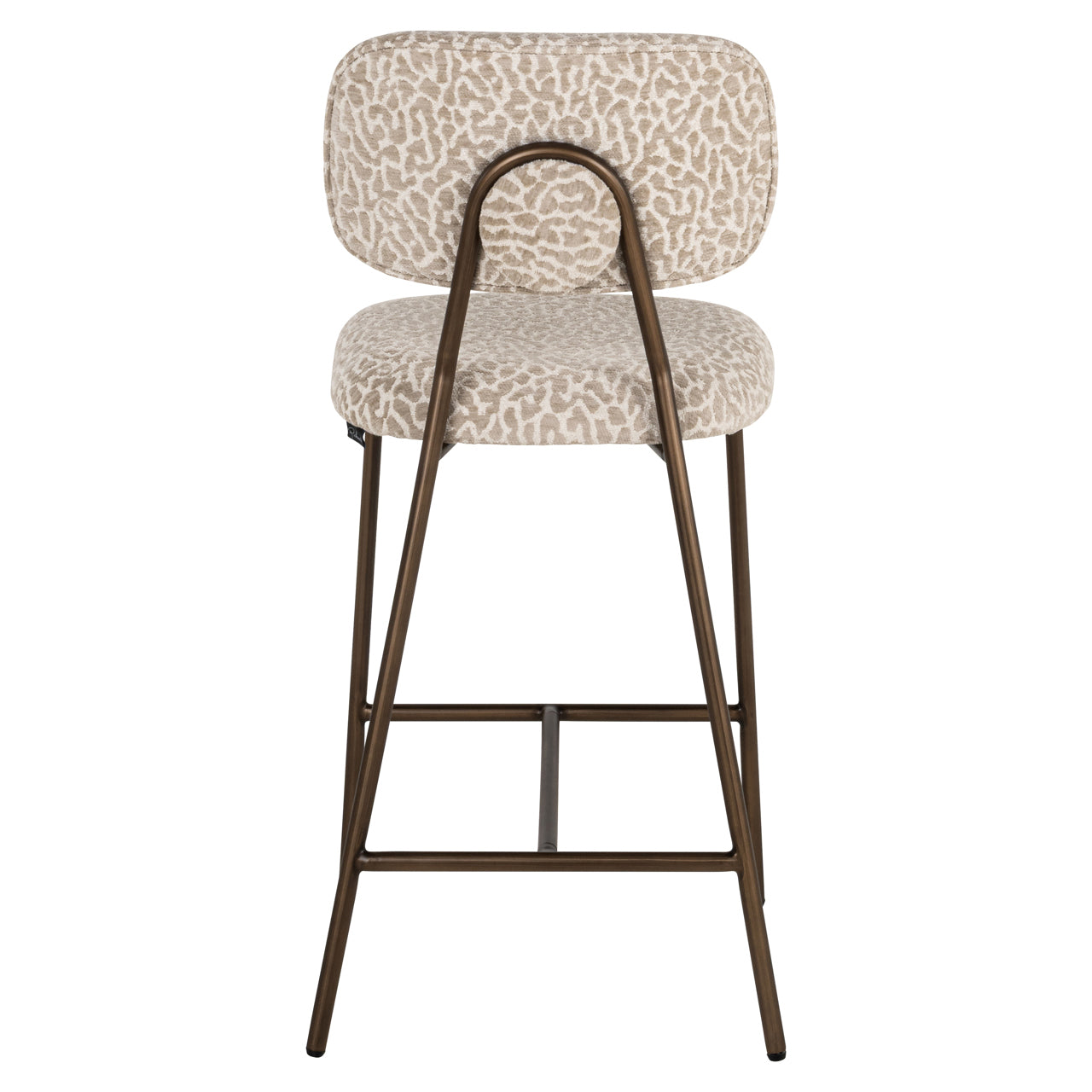 Thekenstuhl Xenia beige leopard fire retardant (Set of 2)