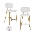 Thekenstuhl Xenia white bouclé (Set of 2)