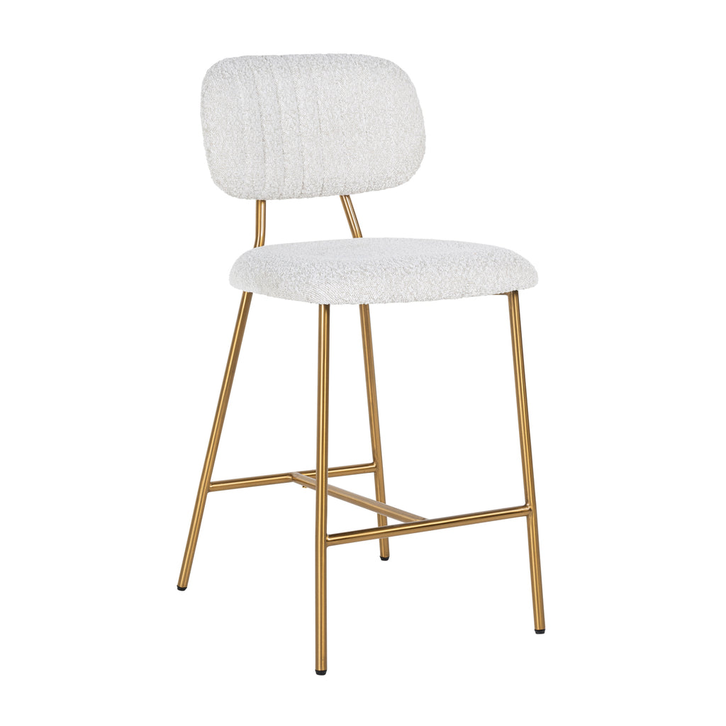 Thekenstuhl Xenia white bouclé (Set of 2)