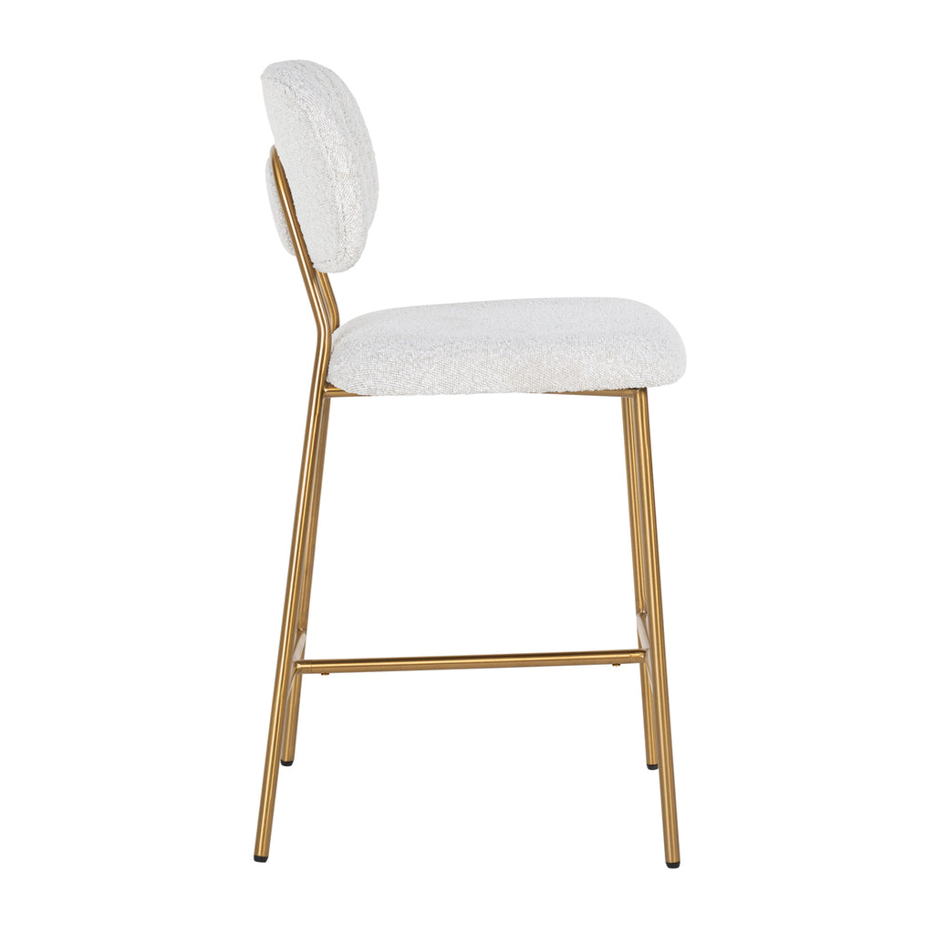 Thekenstuhl Xenia white bouclé (Set of 2)