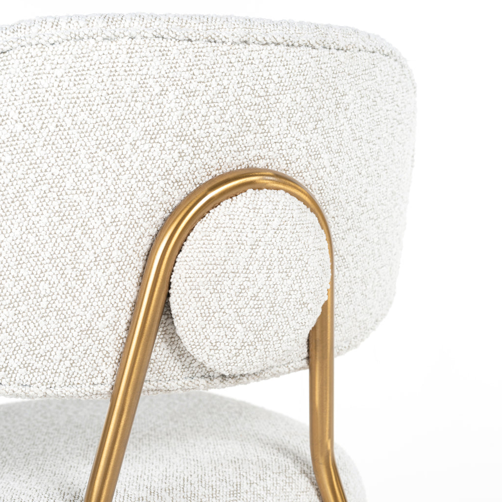 Thekenstuhl Xenia white bouclé (Set of 2)