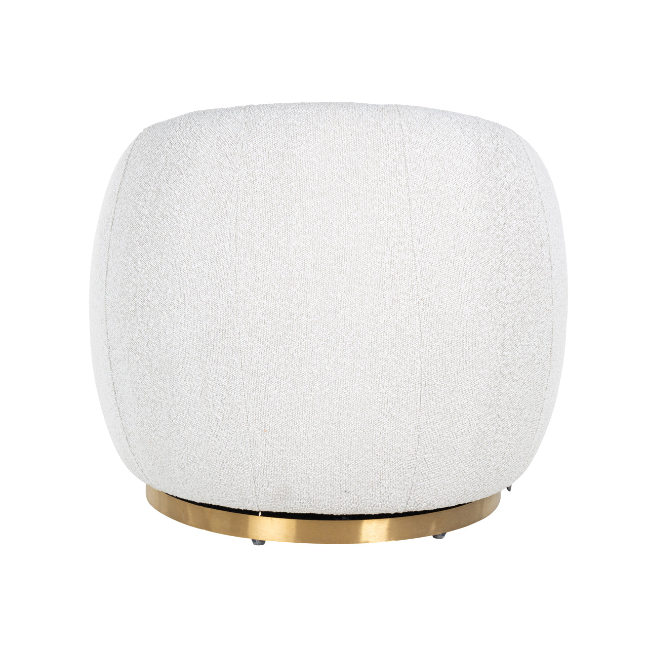 Lounge Stuhl Jago white bouclé swivel