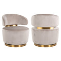 Lounge Stuhl Maxime khaki velvet swivel
