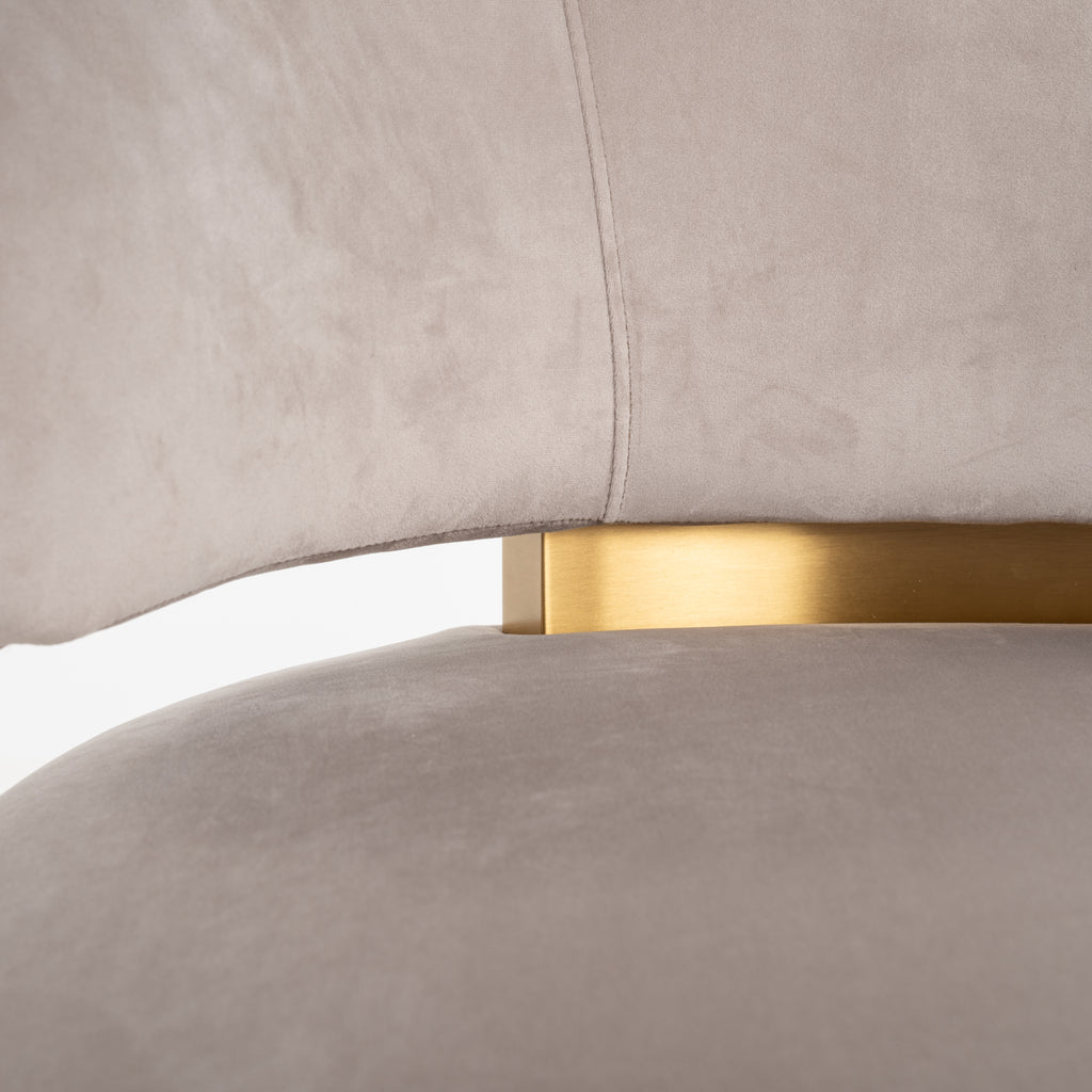 Lounge Stuhl Maxime khaki velvet swivel