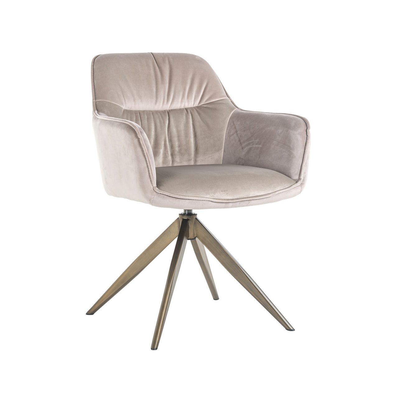 Esszimmerstuhl Aline khaki velvet swivel fire retardant