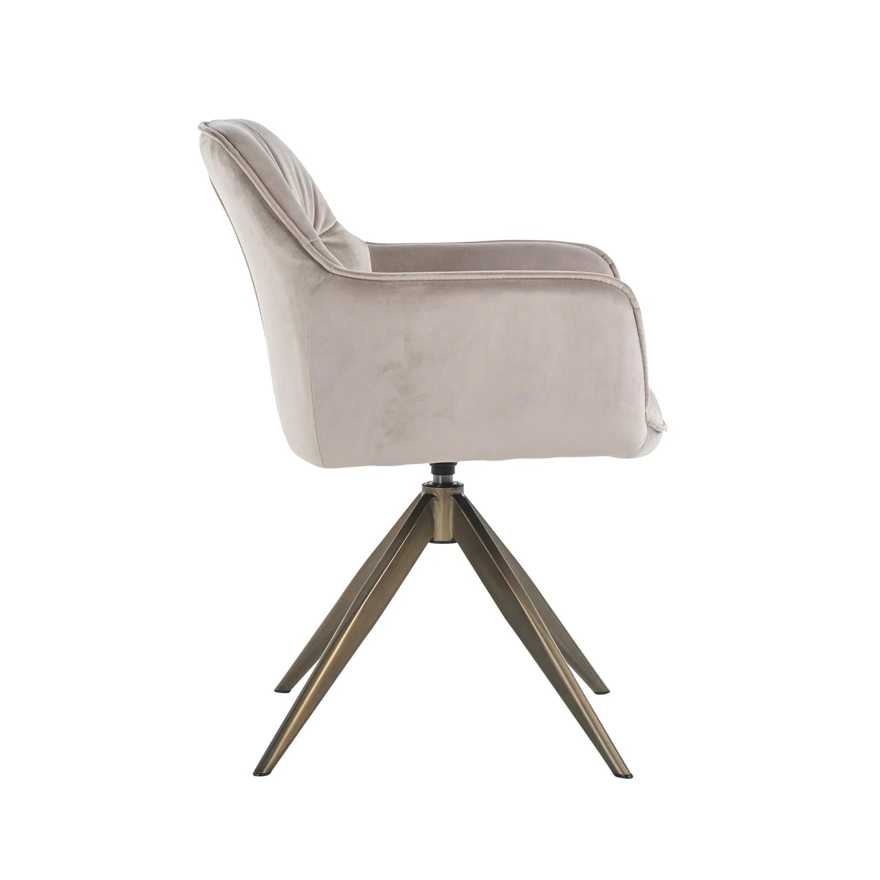 Esszimmerstuhl Aline khaki velvet swivel fire retardant