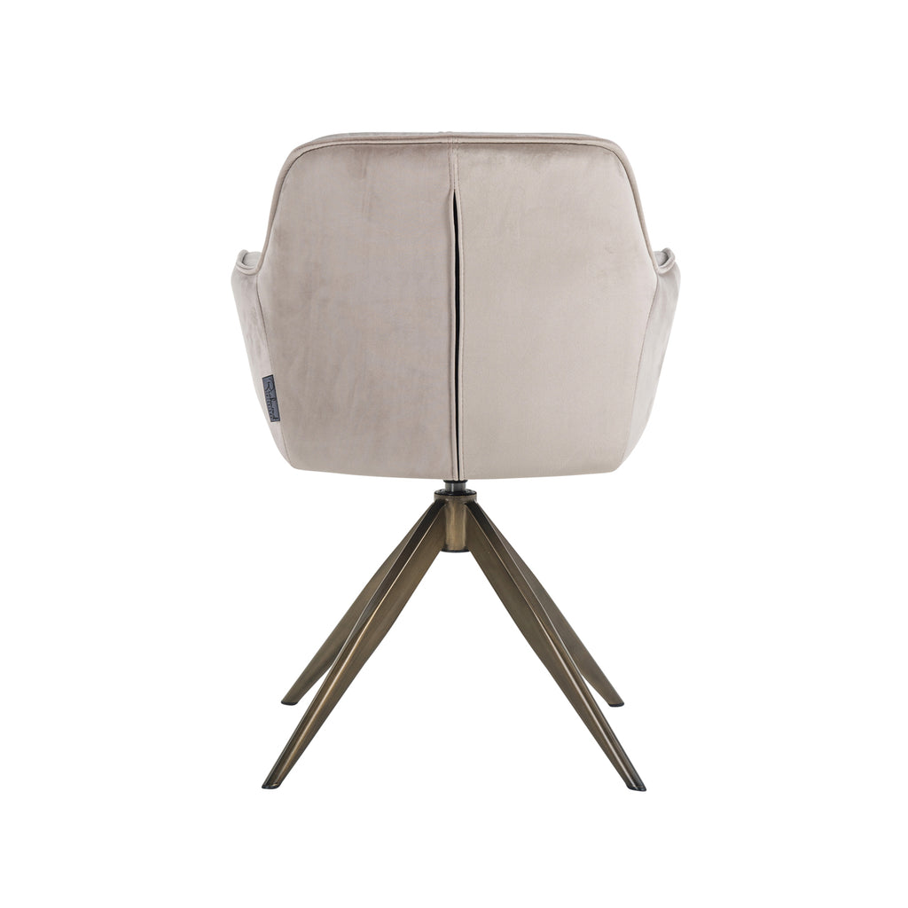 Esszimmerstuhl Aline khaki velvet swivel fire retardant