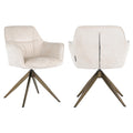 Esszimmerstuhl Aline white chenille swivel fire retardant