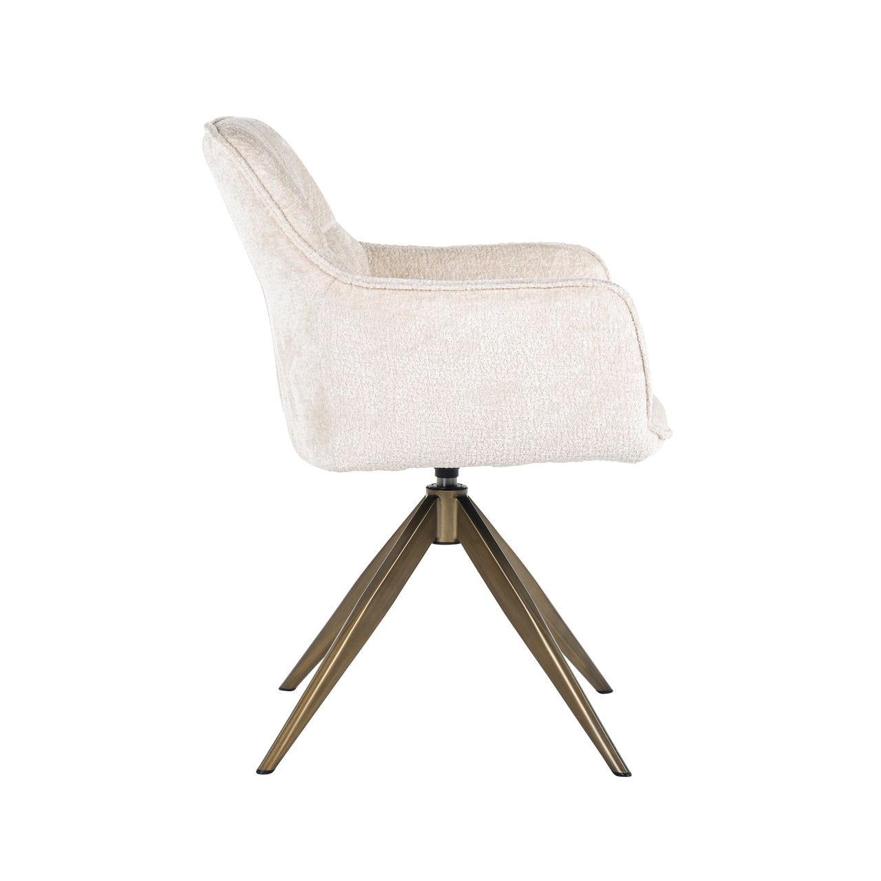Esszimmerstuhl Aline white chenille swivel fire retardant