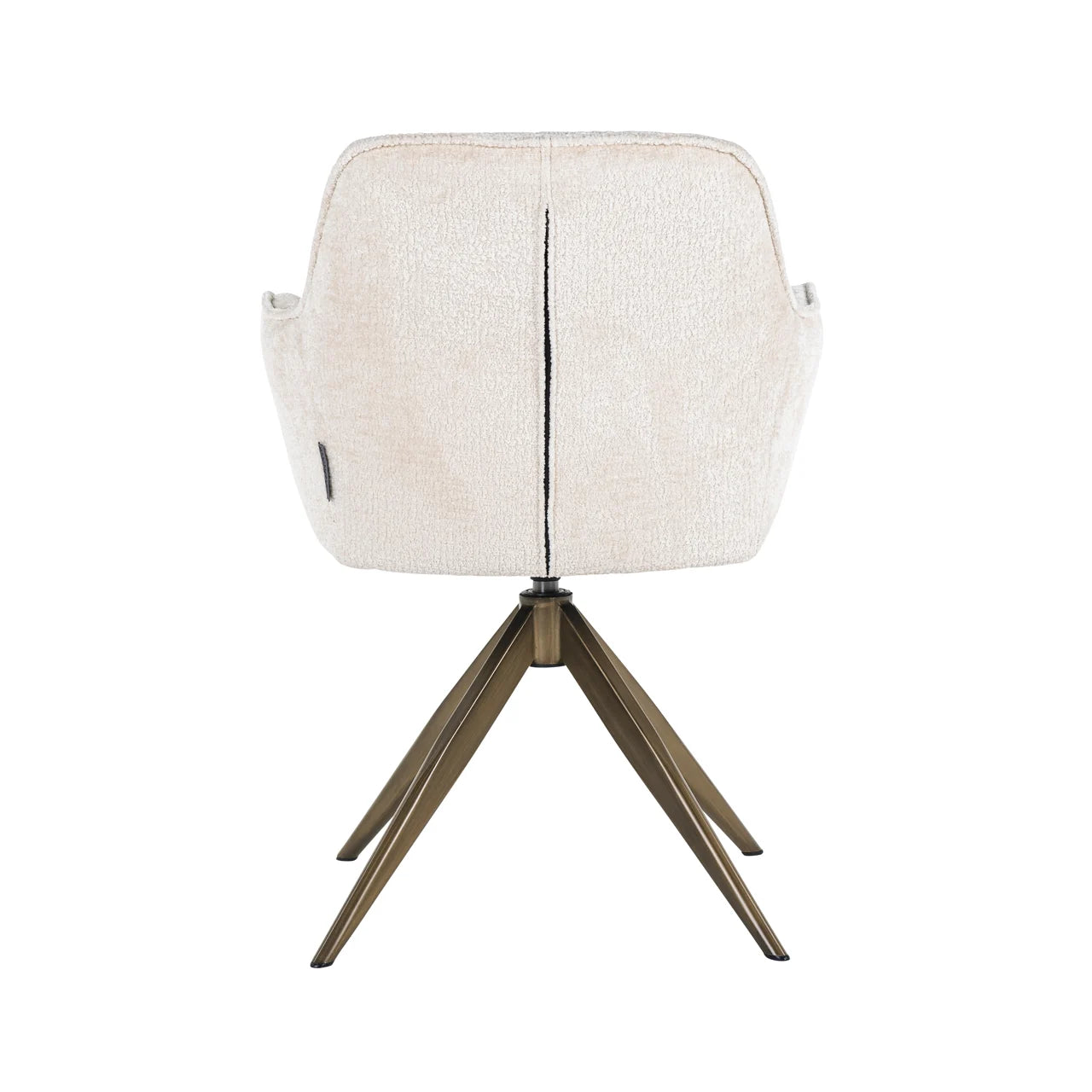 Esszimmerstuhl Aline white chenille swivel fire retardant