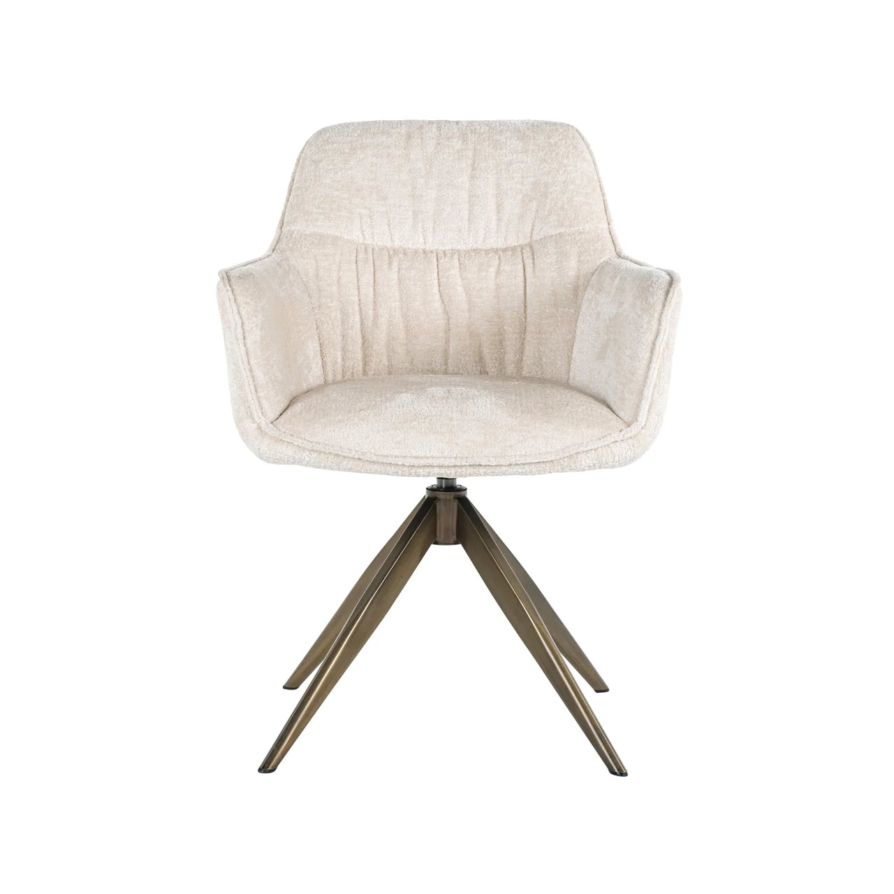 Esszimmerstuhl Aline white chenille swivel fire retardant