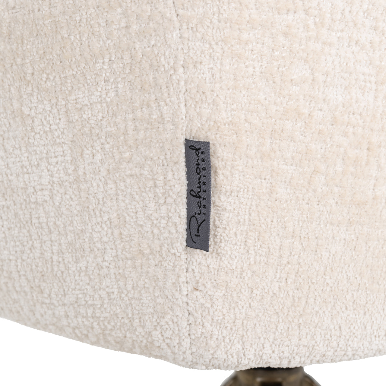 Esszimmerstuhl Aline white chenille swivel fire retardant