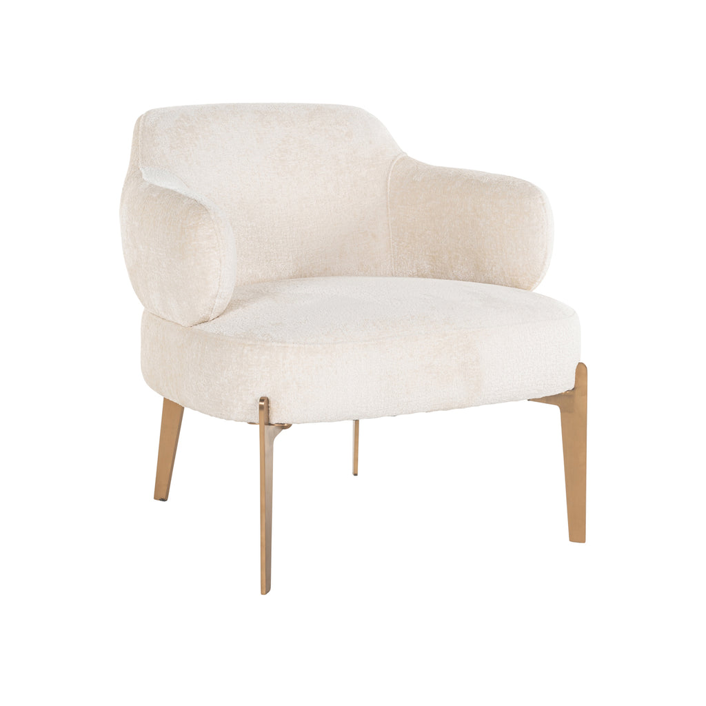 Lounge Stuhl Venus white chenille