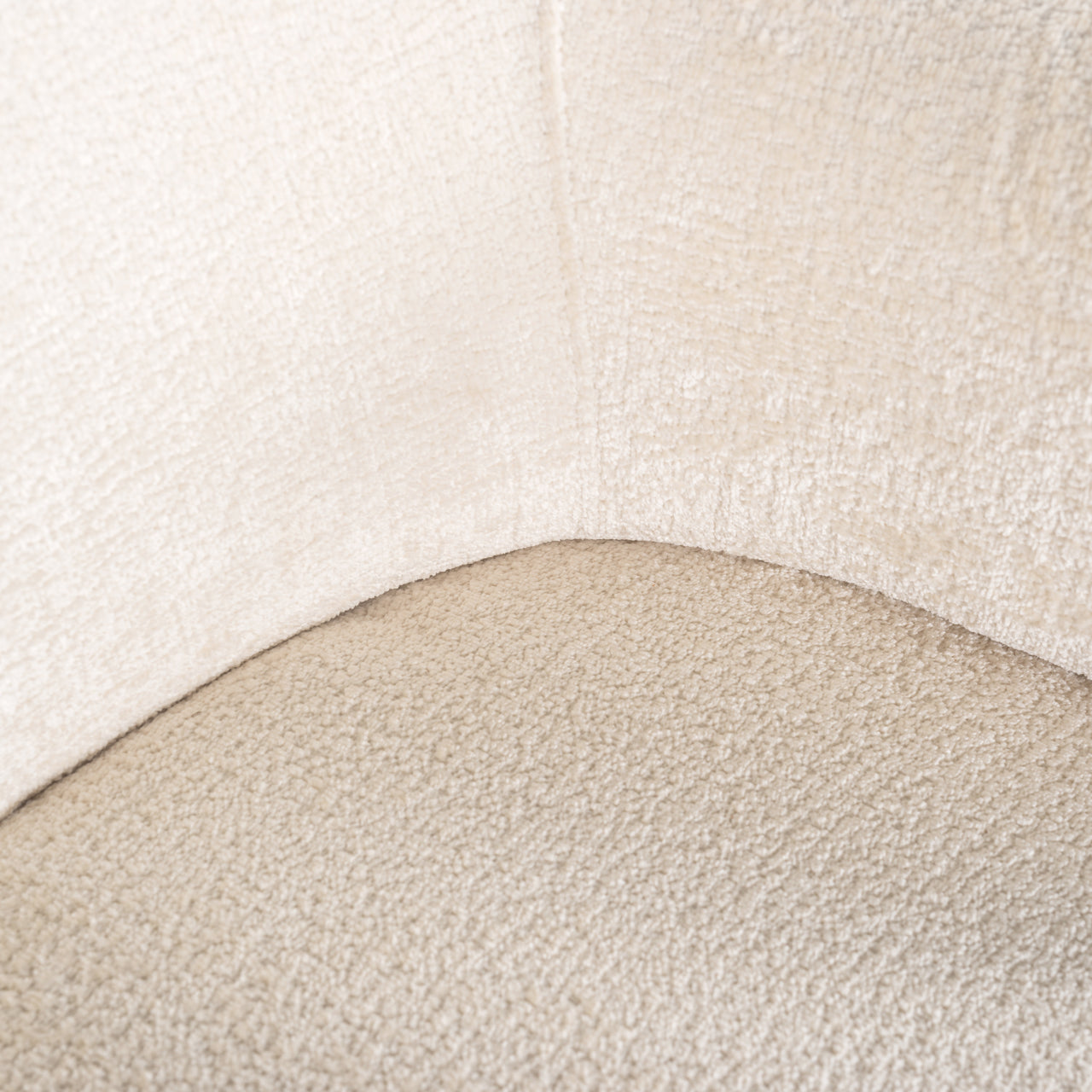 Lounge Stuhl Venus white chenille